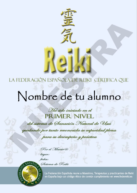 Diploma de Reiki oficial